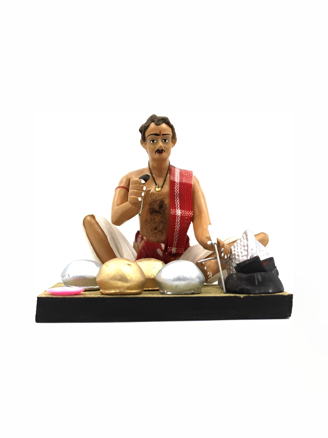 

ESVAR STONECRAFT Brown & Red Terracotta Figurine Showpiece