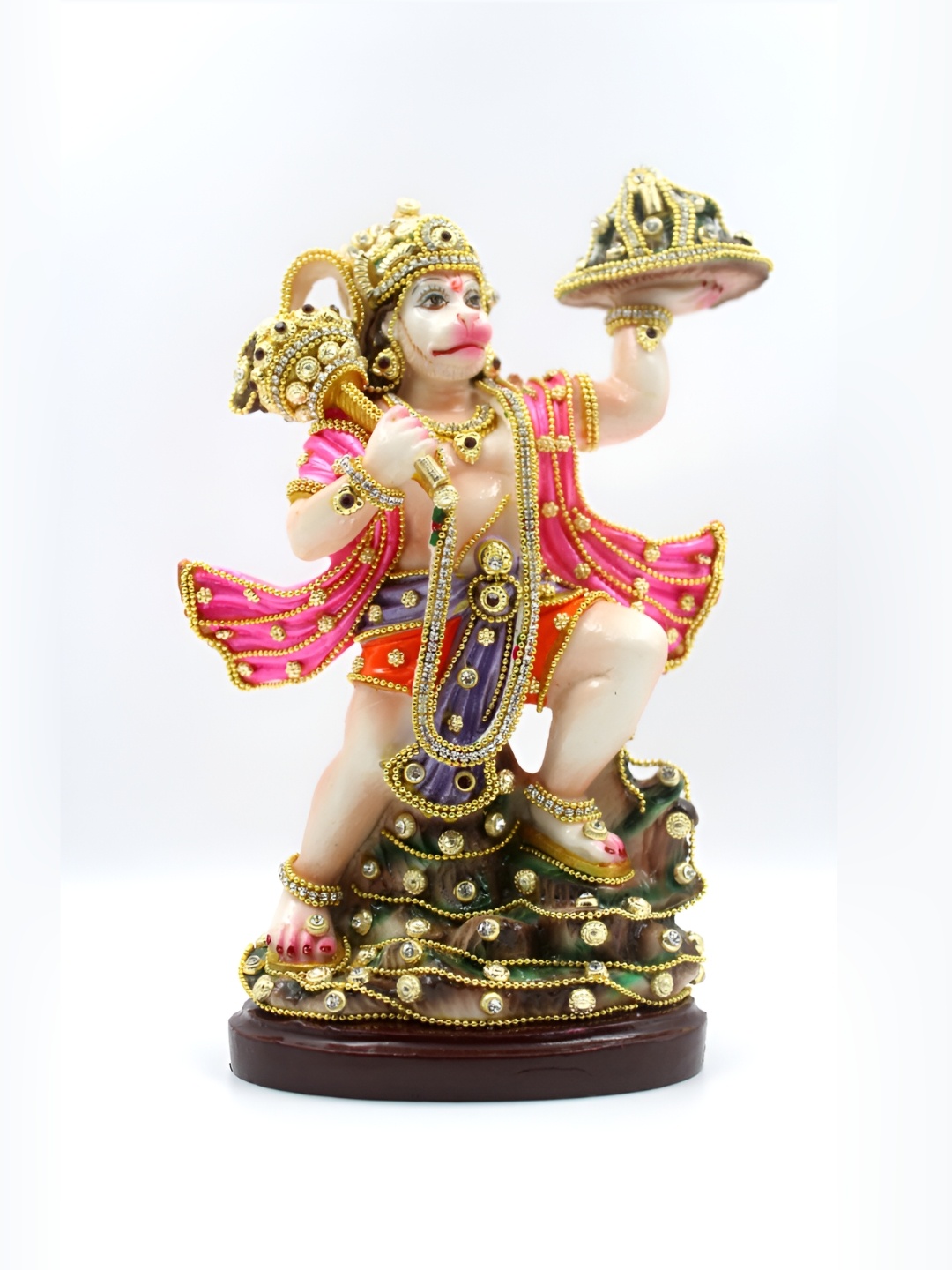 

ESVAR STONECRAFT Beige & Gold Toned Religious Idol Showpiece