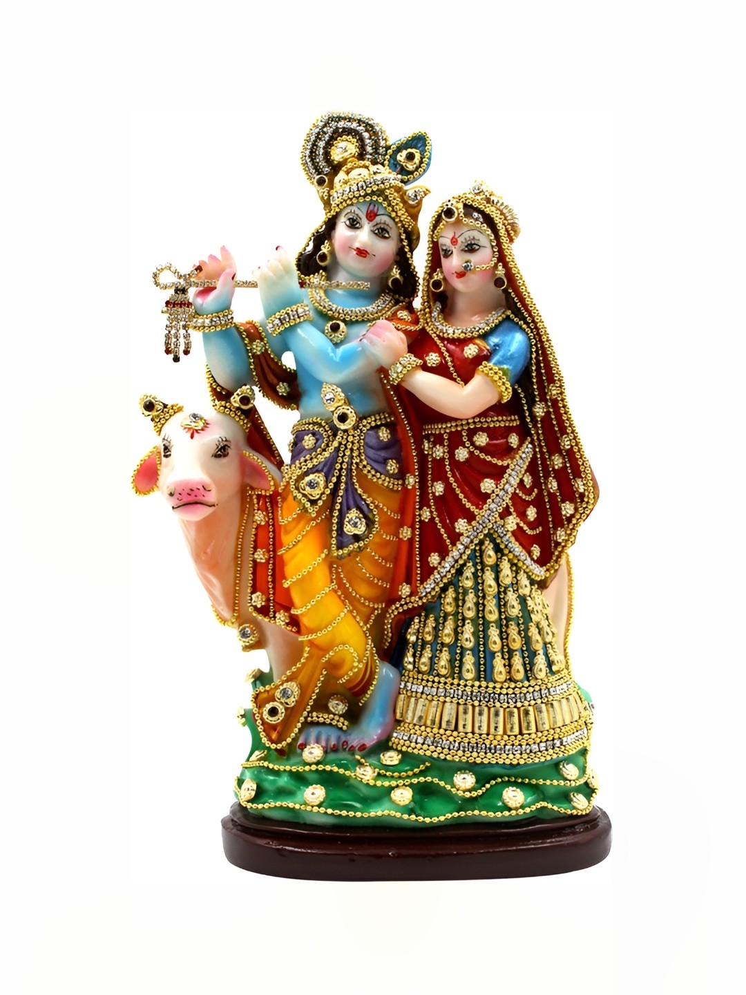 

ESVAR STONECRAFT Pink & Gold Toned Religious Idol Showpiece