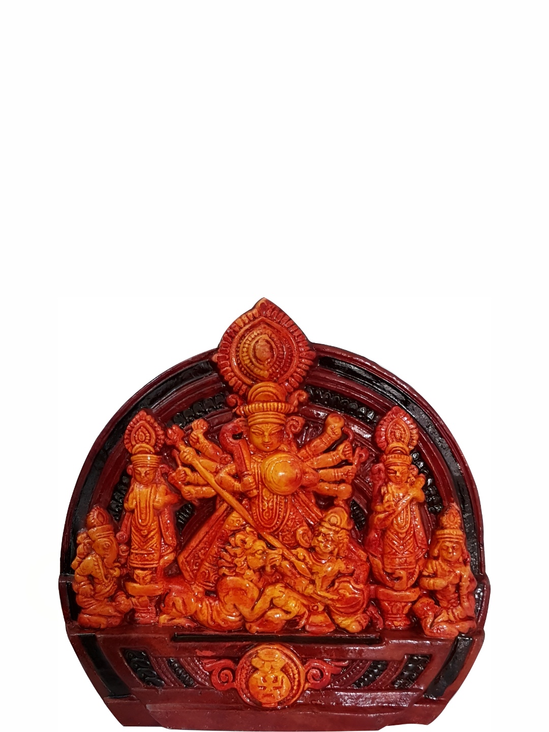 

ESVAR STONECRAFT Brown & Orange Religious Idol Showpiece