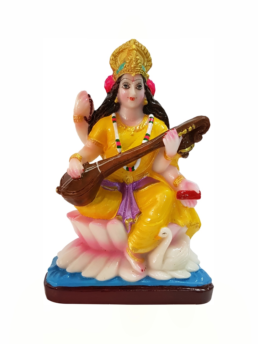

ESVAR STONECRAFT Yellow & Pink Religious Idol Showpiece