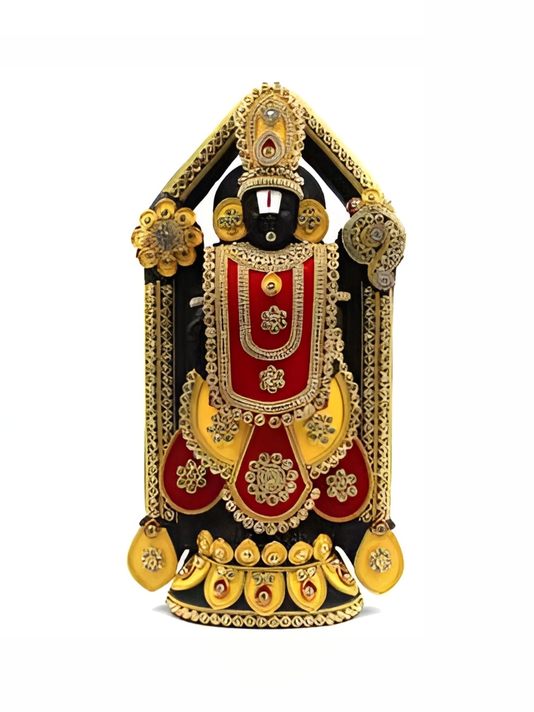 

ESVAR STONECRAFT Red and GoldToned Religious Idol Showpiece