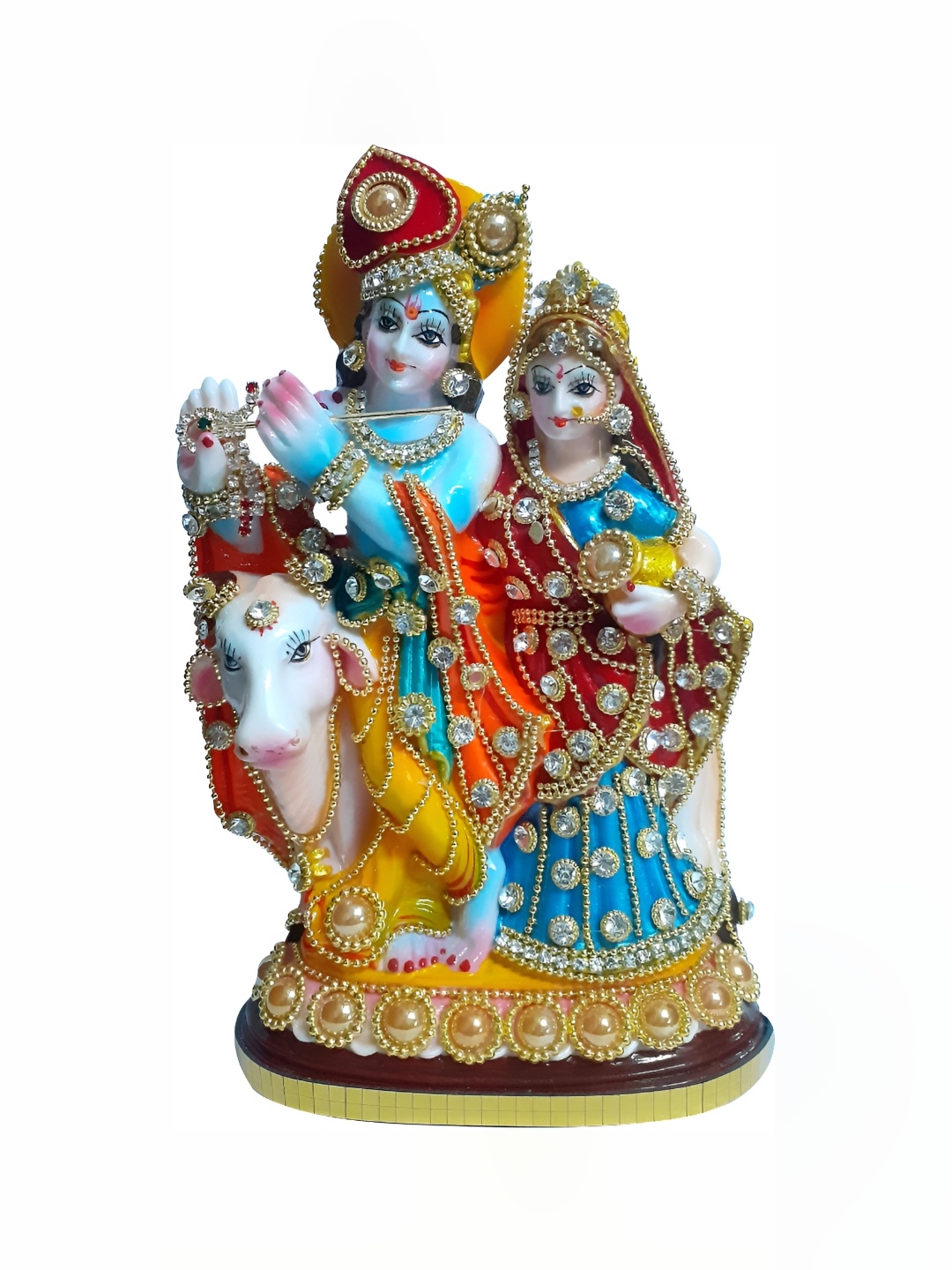 

ESVAR STONECRAFT Blue & Yellow Religious Idol Showpiece