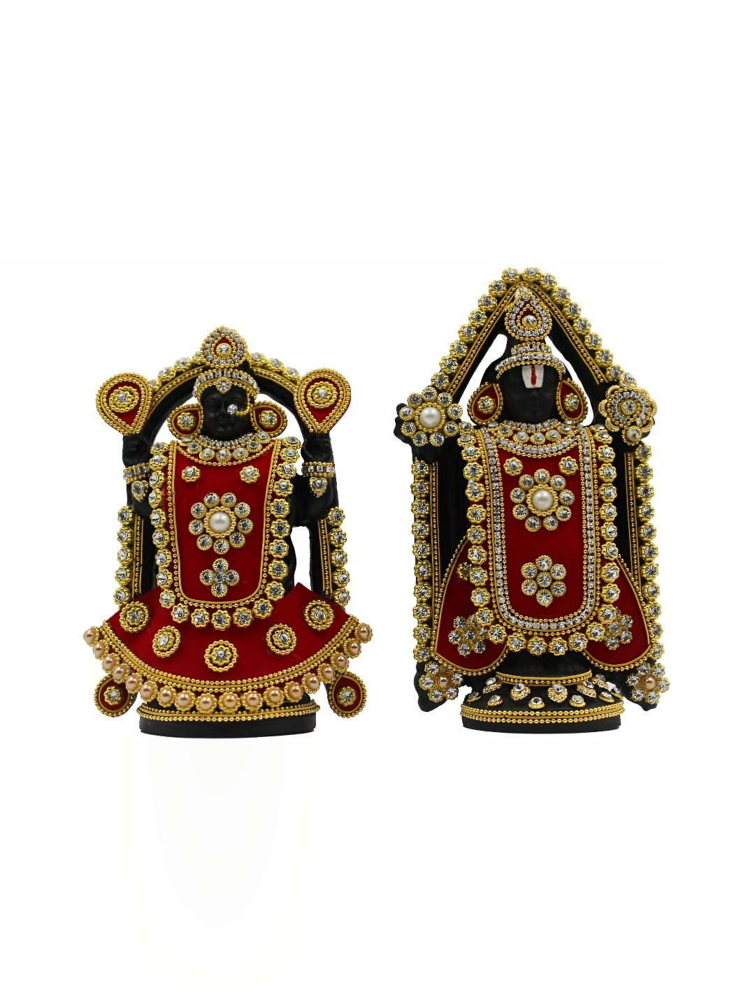 

ESVAR STONECRAFT Red & Gold Toned Religious Idol Showpiece