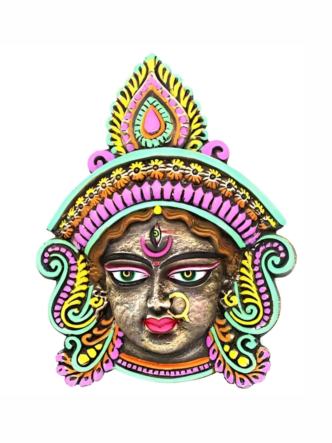 

ESVAR STONECRAFT Brown Maa Dudrga Religious Showpiece