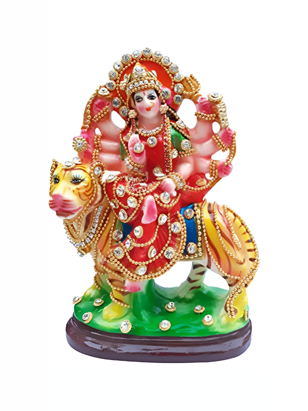 

ESVAR STONECRAFT Pink & Gold Toned Religious Idol Showpiece