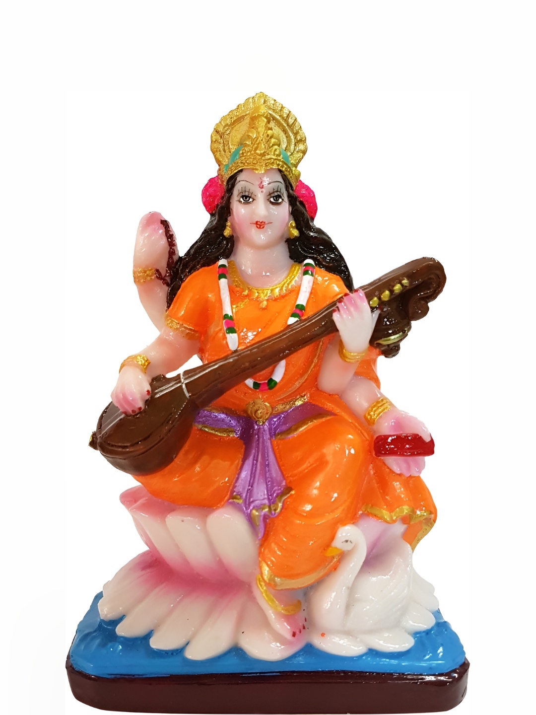 

ESVAR STONECRAFT Orange and Black Religious Idol Showpiece