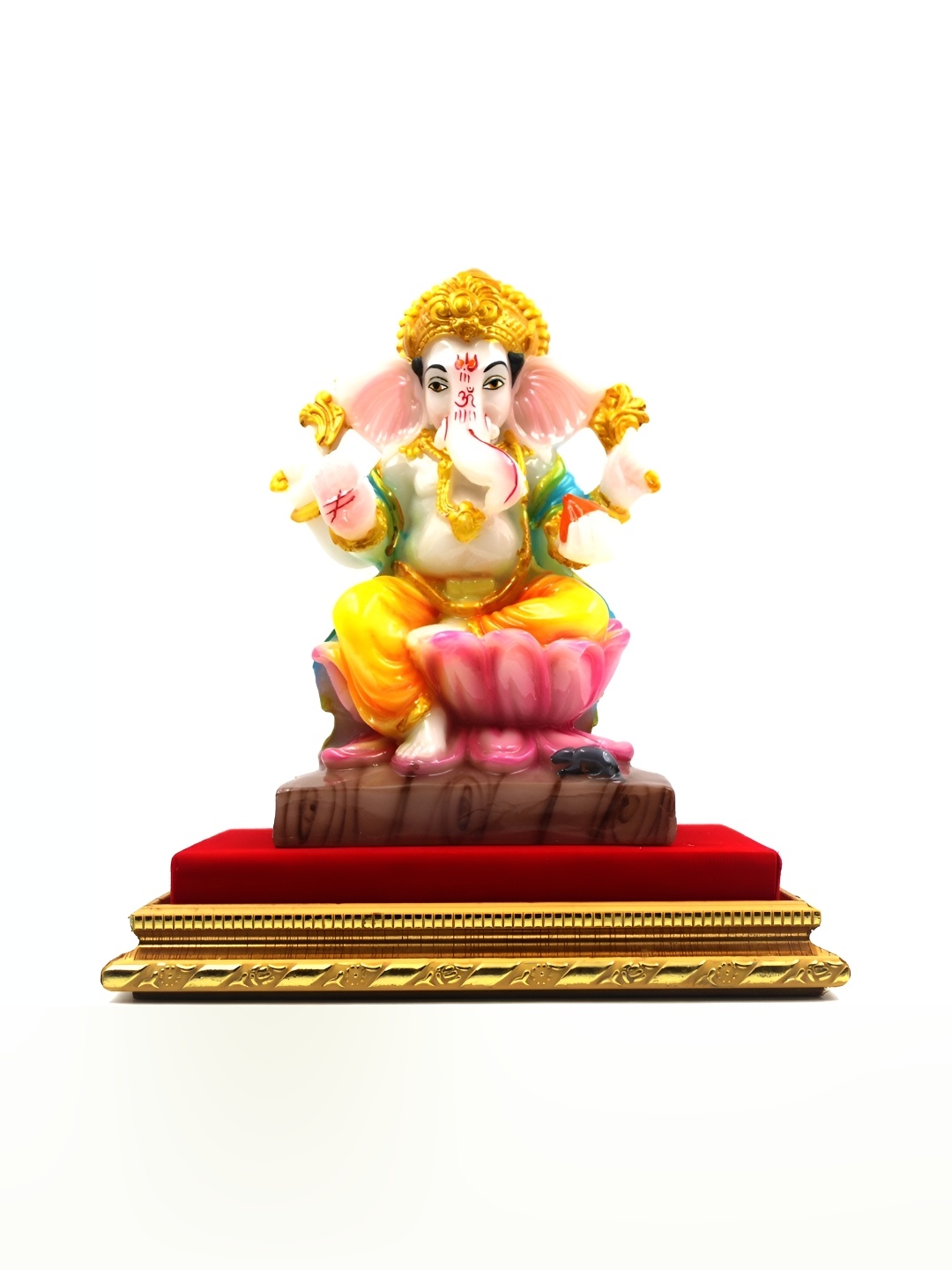 

ESVAR STONECRAFT Yellow & Pink Religious Figurine Showpiece