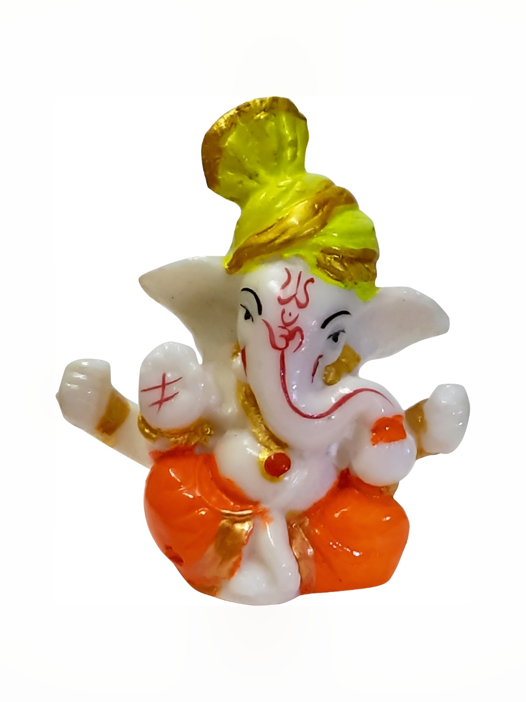 

ESVAR STONECRAFT Orange and White Religious Idol Showpiece