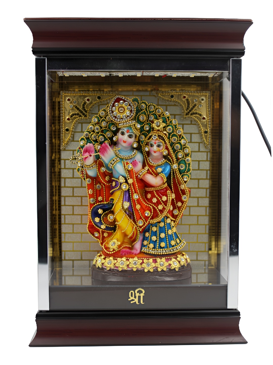 

ESVAR STONECRAFT Brown Radha Krishna Showpieces