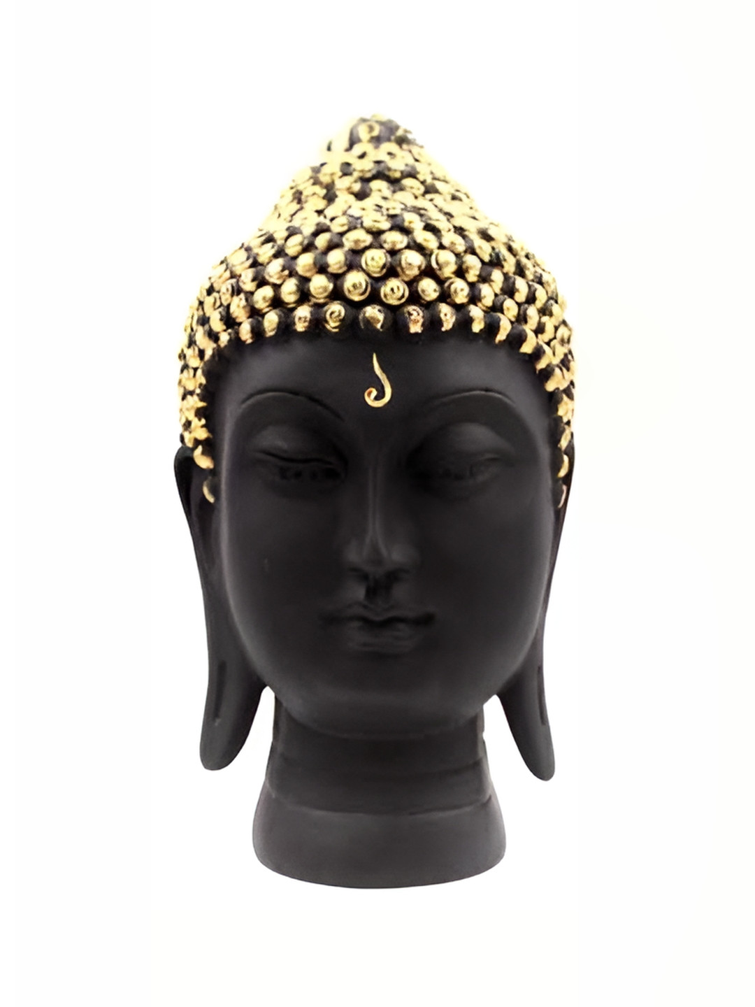 

ESVAR STONECRAFT Black & Gold Toned Buddha Figurine Showpiece