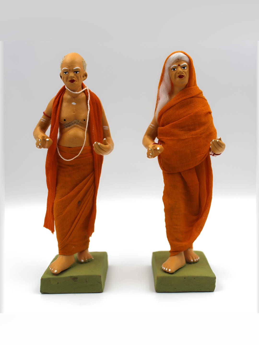 

ESVAR STONECRAFT Orange & Green Religious Figurine Showpiece