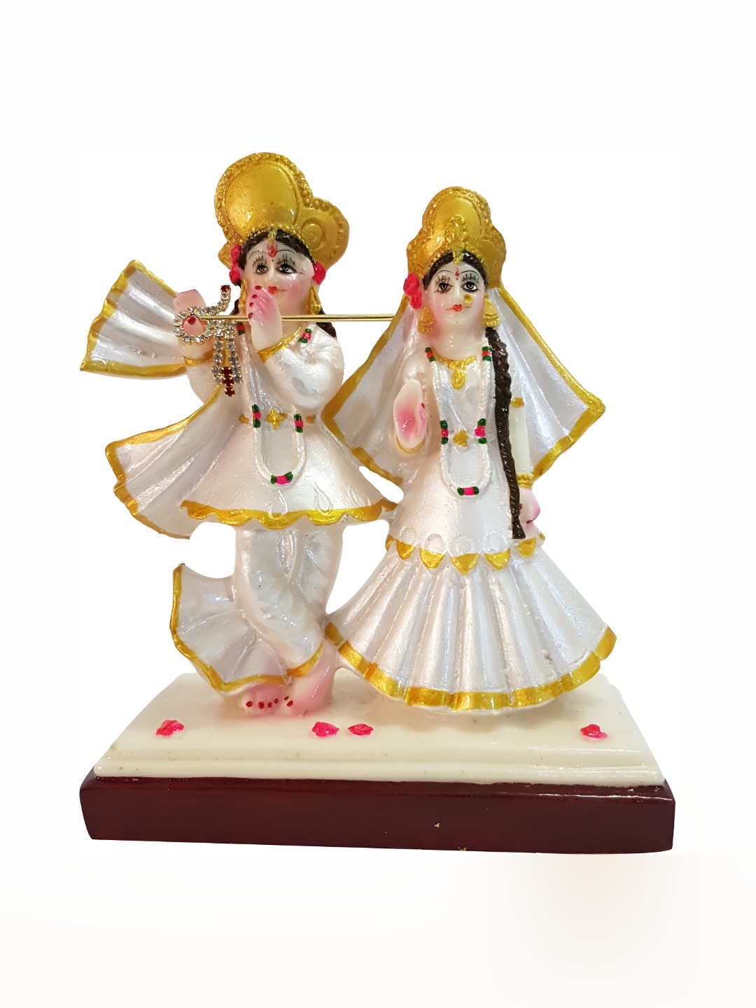 

ESVAR STONECRAFT White Lord Radha Krishna Showpiece
