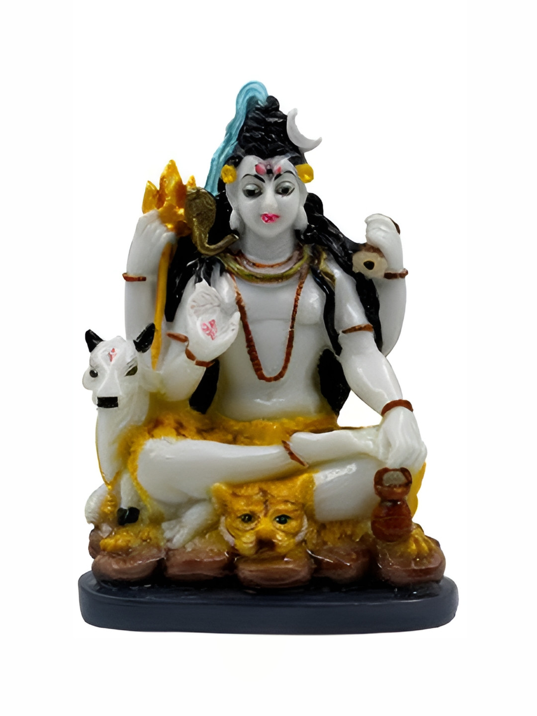 

ESVAR STONECRAFT White Shiva Religious Showpiece