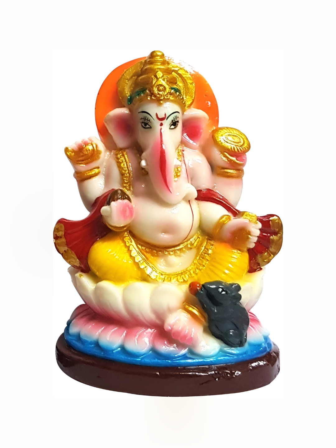 

ESVAR STONECRAFT Beige & Yellow Religious Idol Showpiece