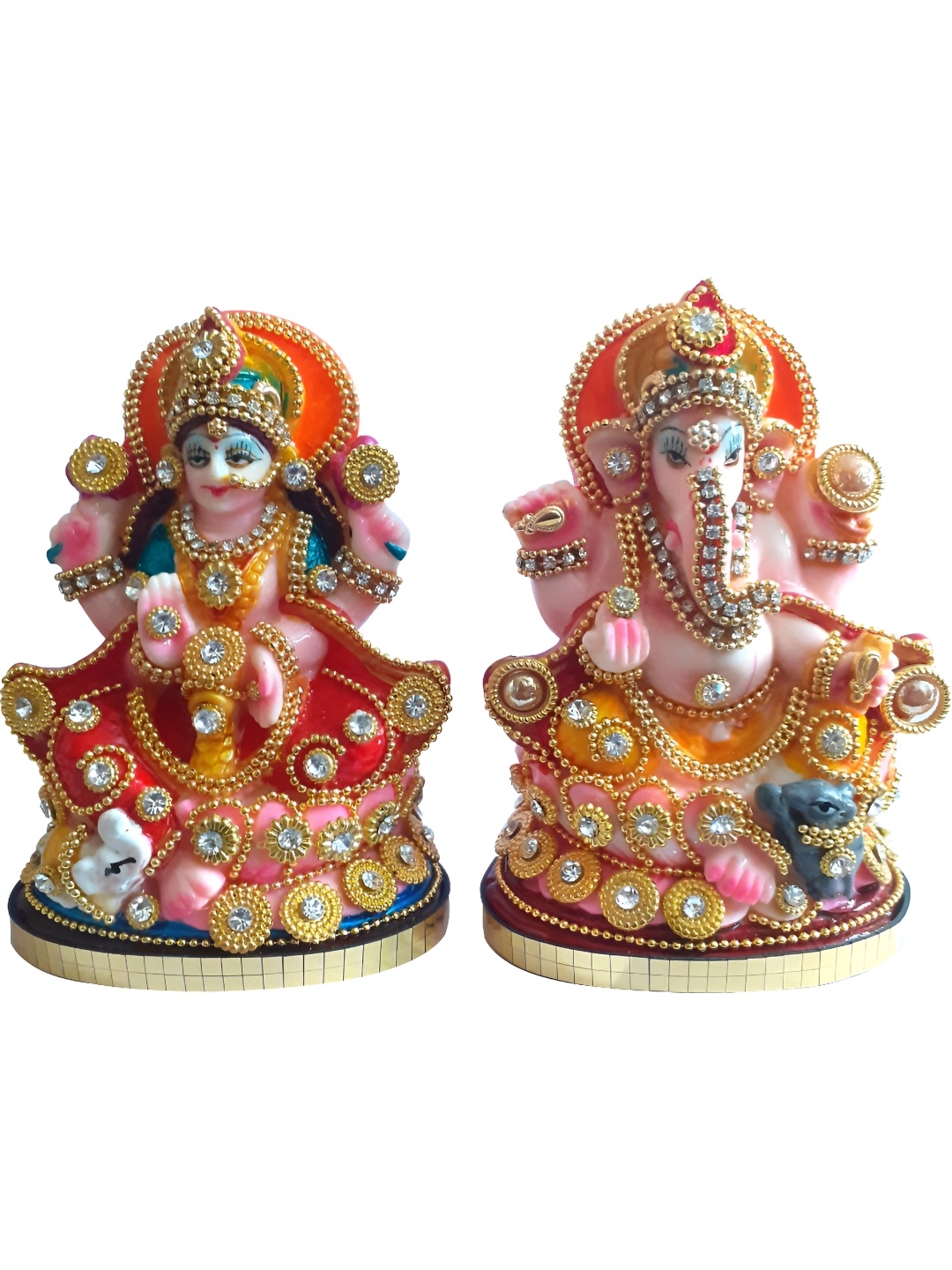 

ESVAR STONECRAFT Red and Blue 2 Pieces Religious Idol Showpiece