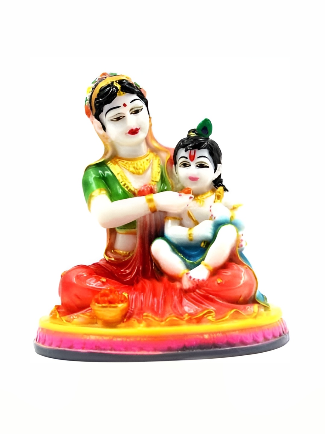 

ESVAR STONECRAFT White and Green Religious Idol Showpiece