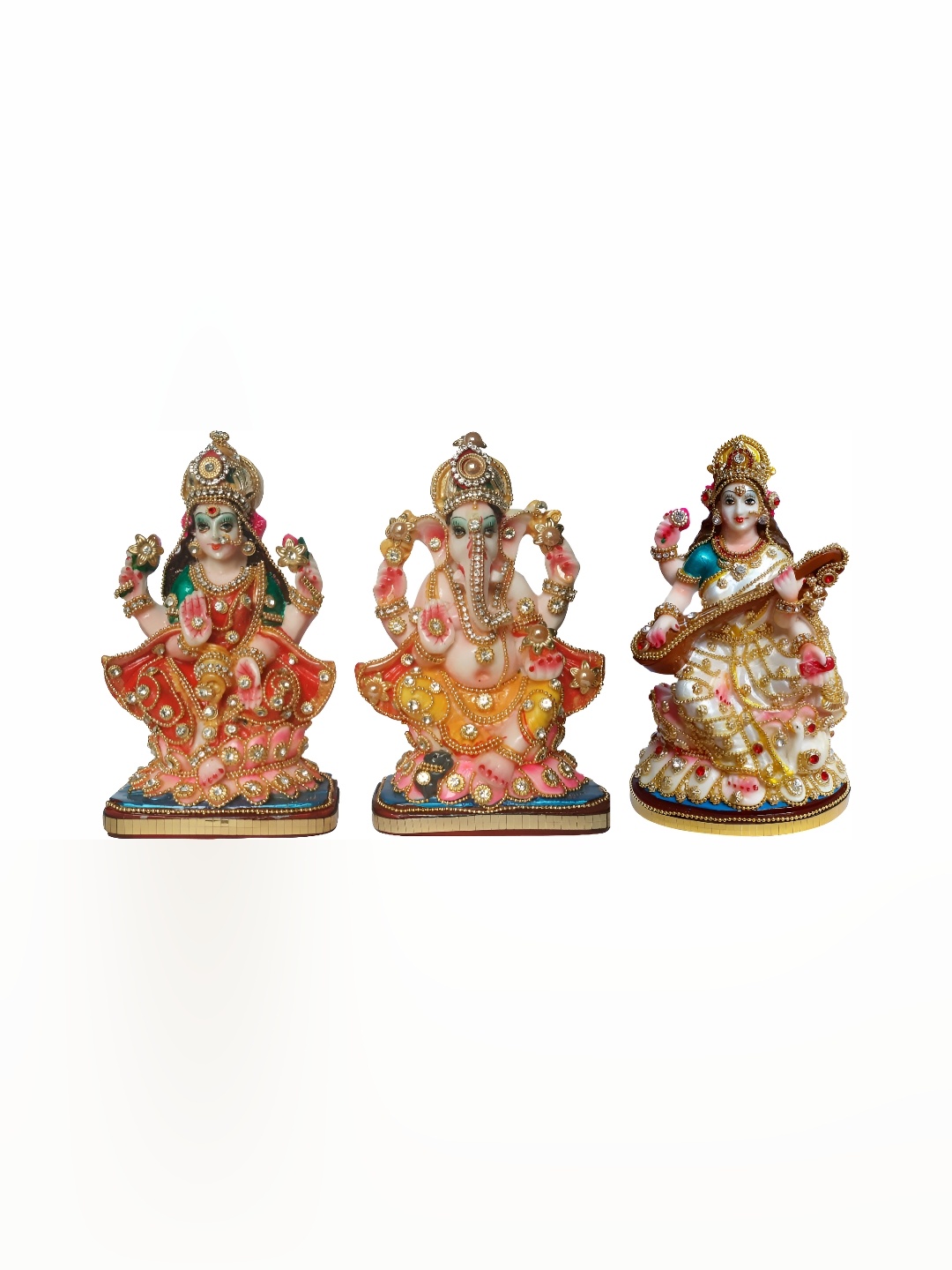

ESVAR STONECRAFT Pink & Yellow Religious Idol Showpiece