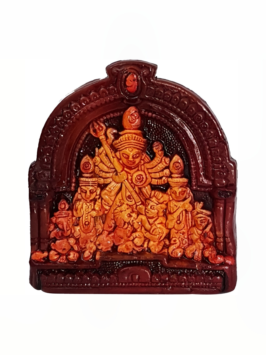 

ESVAR STONECRAFT Brown and Orange Religious Idol Showpiece