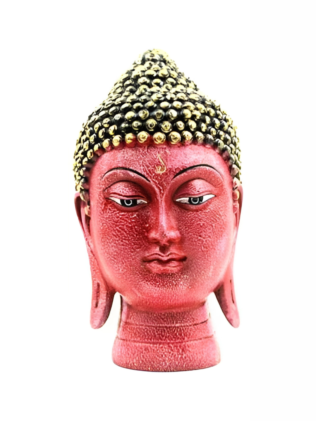 

ESVAR STONECRAFT Pink & Gold Toned Buddha Figurine Showpiece
