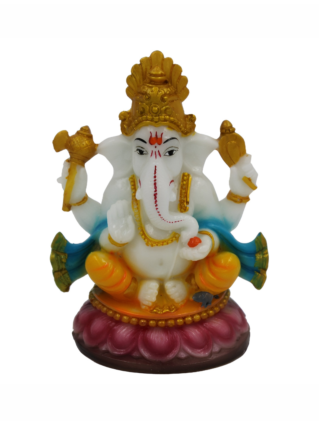 

ESVAR STONECRAFT White & Blue Religious Idol Showpiece