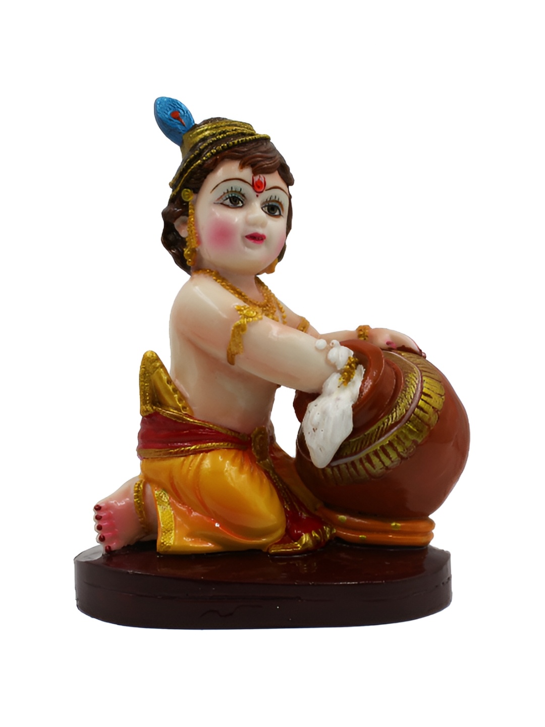 

ESVAR STONECRAFT White and Orange Religious Idol Showpiece