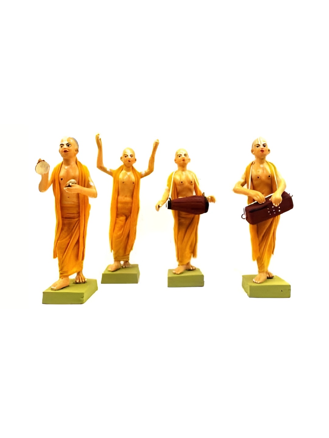 

ESVAR STONECRAFT Orange & Green Terracotta Religious Figurine Showpiece