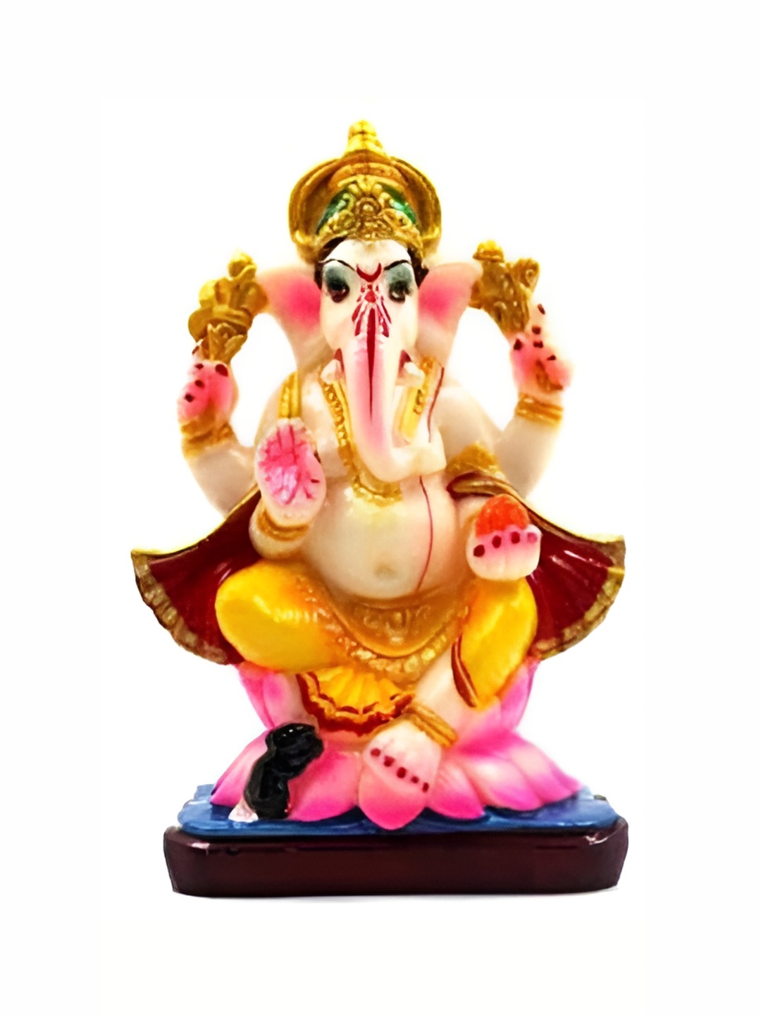 

ESVAR STONECRAFT Beige & Yellow Religious Idol Showpiece
