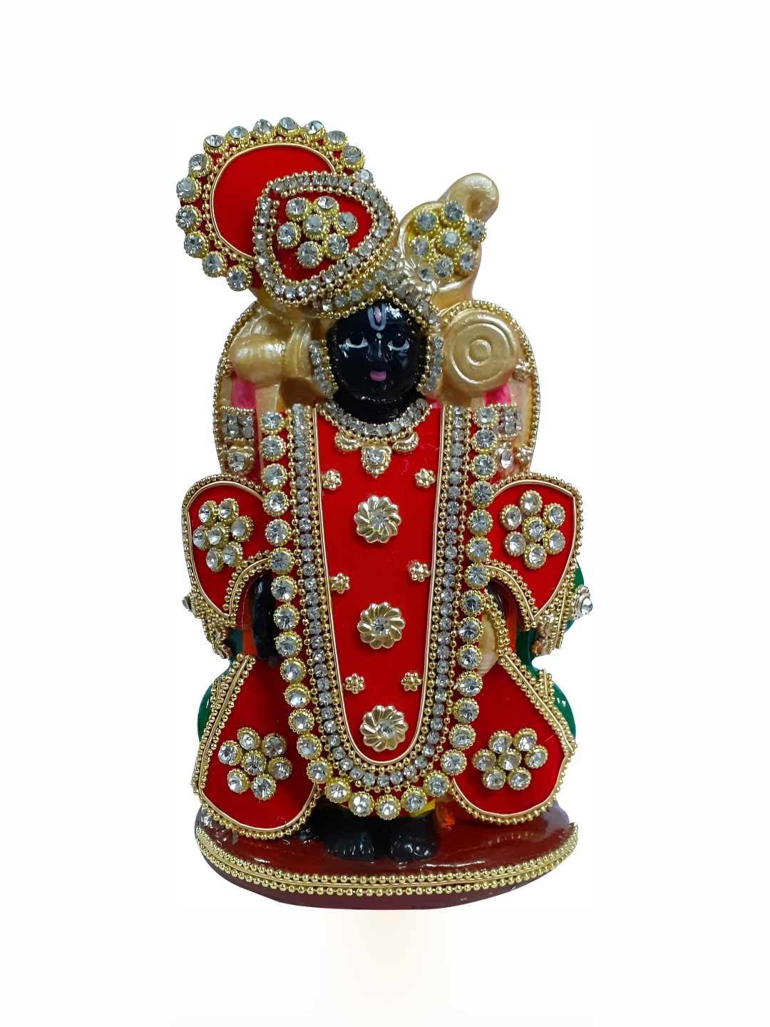 

ESVAR STONECRAFT Red & Gold Toned Religious Idol Showpiece