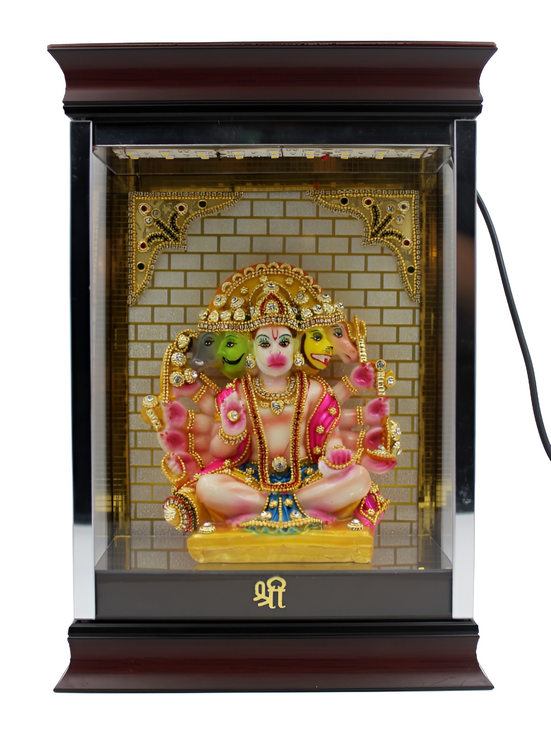 

ESVAR STONECRAFT Brown Lord Hanuman Religious Showpiece