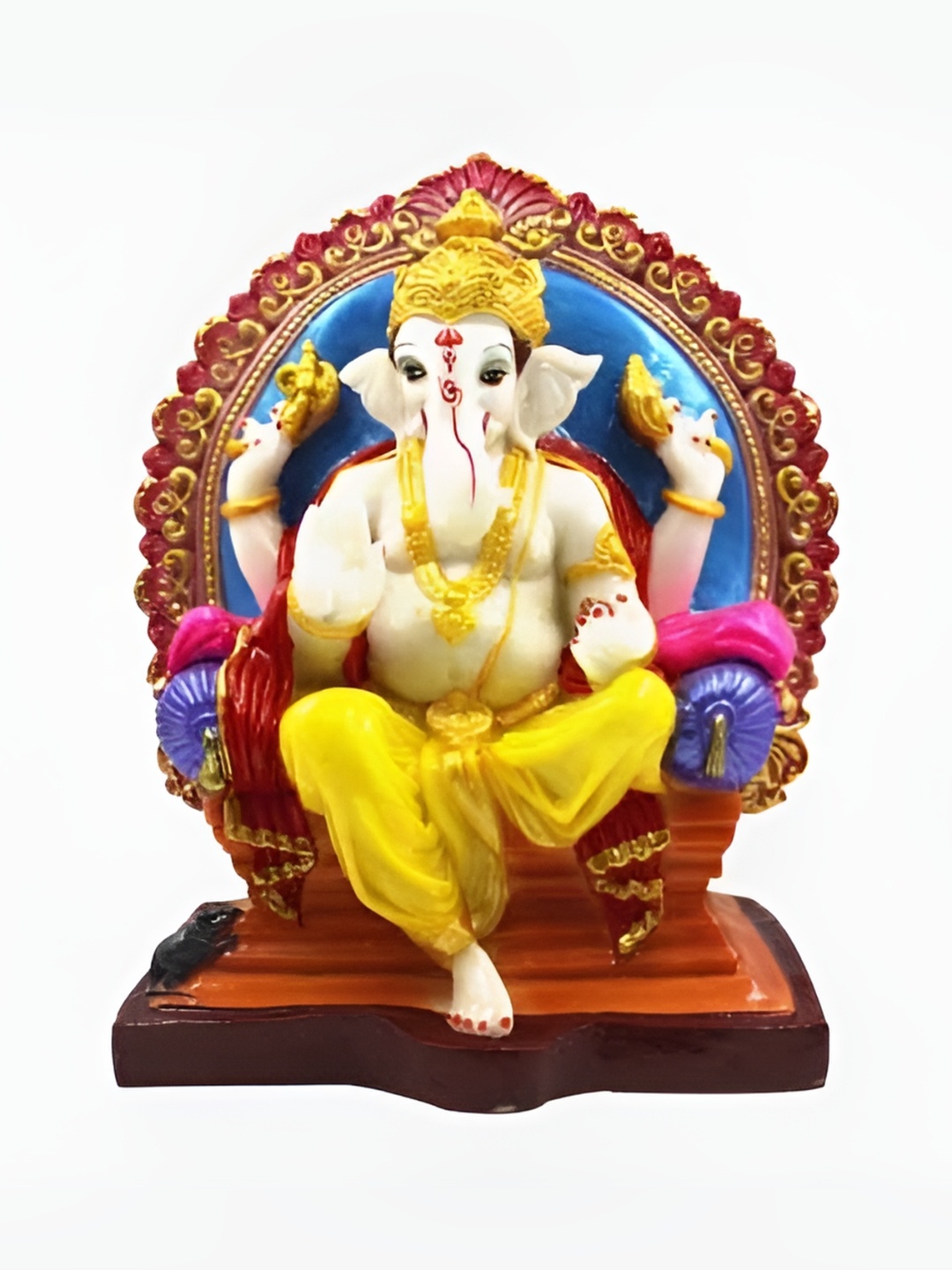 

ESVAR STONECRAFT Beige & Yellow Religious Idol Showpiece