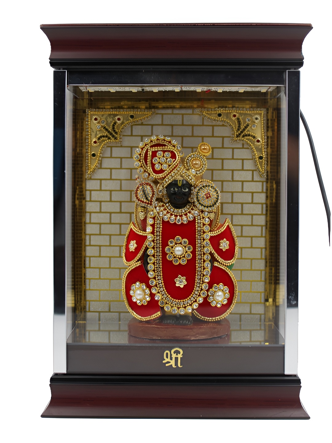 

ESVAR STONECRAFT Brown Lord Krishna Religious Showpiece