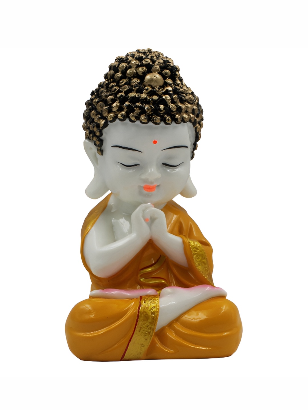 

ESVAR STONECRAFT Yellow buddha Idol Showpiece