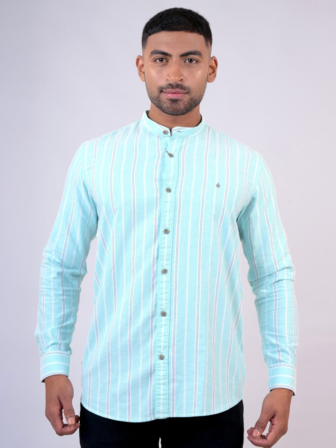

Pontiac Cotton Opaque Striped Casual Shirt, Blue