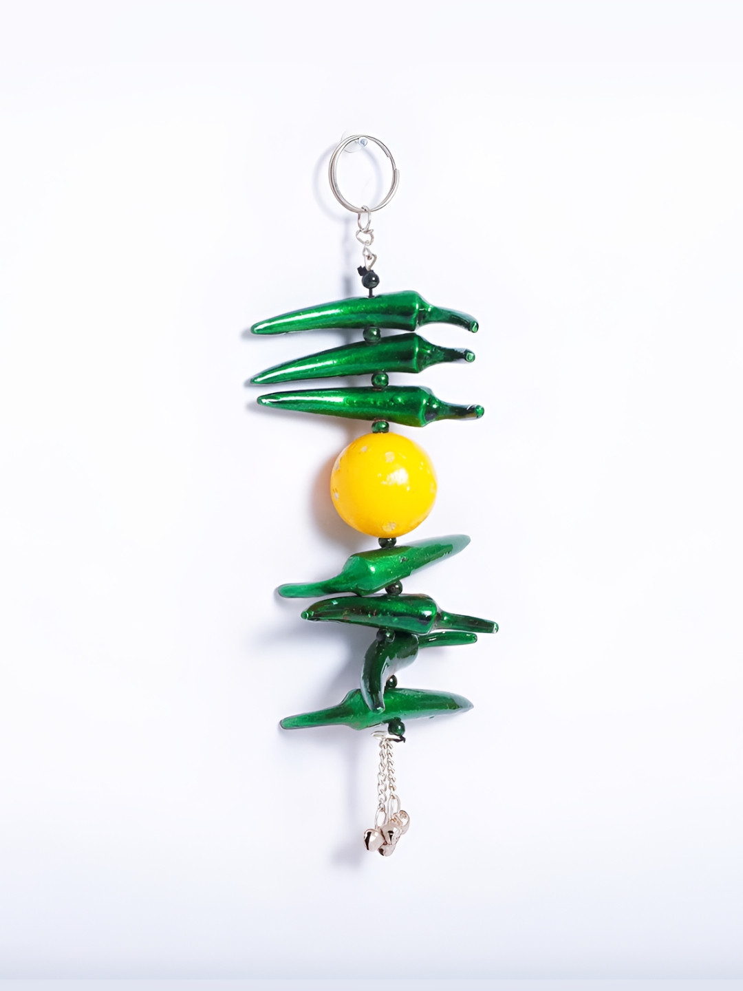 

Kridaykraft Green & Yellow Evil Eye Cathcher Showpiece