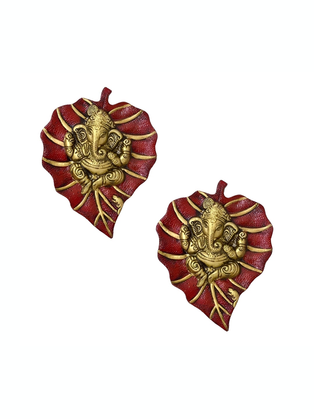 

Kridaykraft Gold Toned & Brown 2 Pieces Religious Idol Showpiece