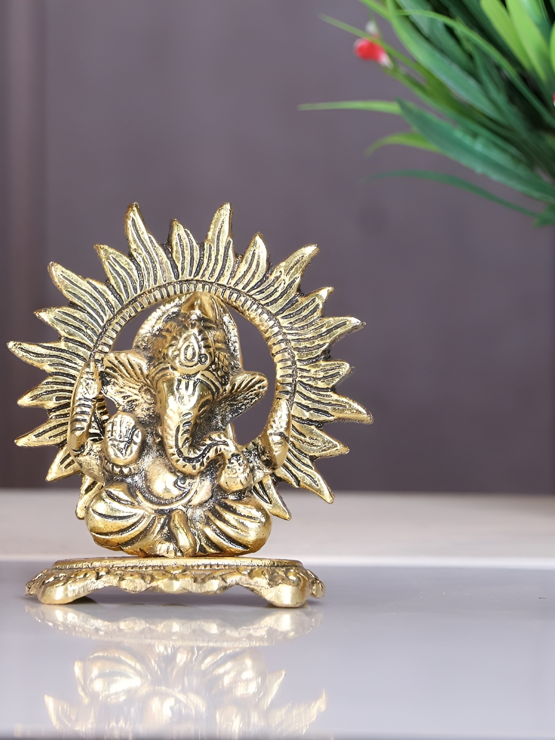 

Kridaykraft Gold-Toned Ganesh Showpiece