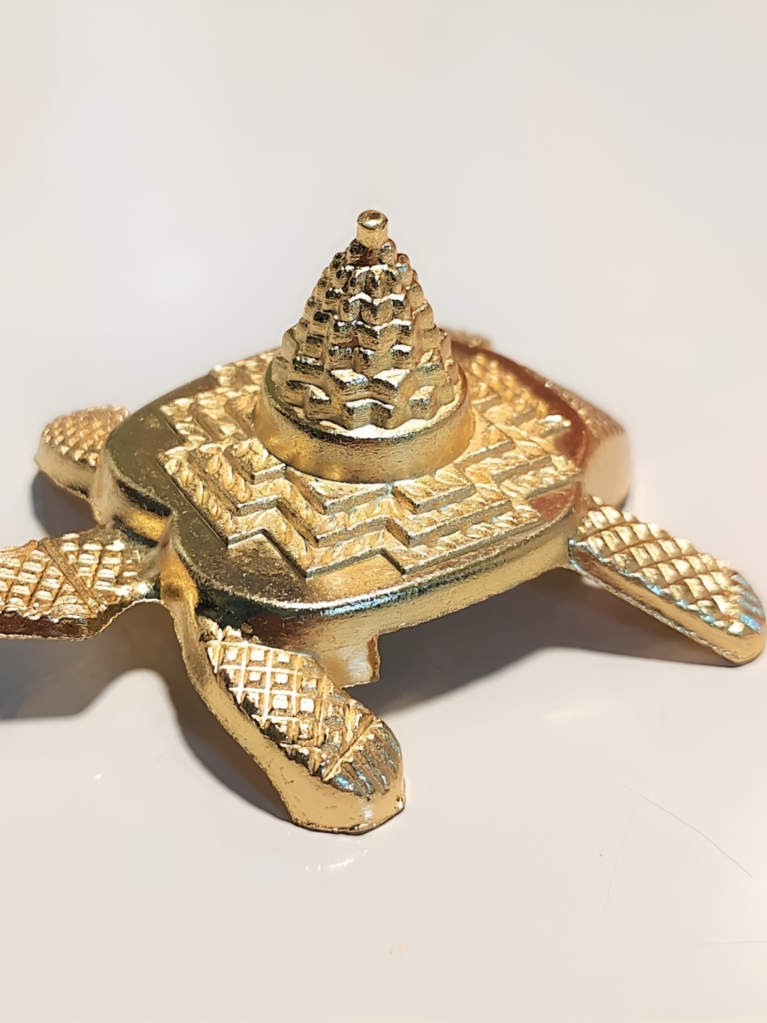 

Kridaykraft Gold Toned Textured Tortoise Religious Showpiece