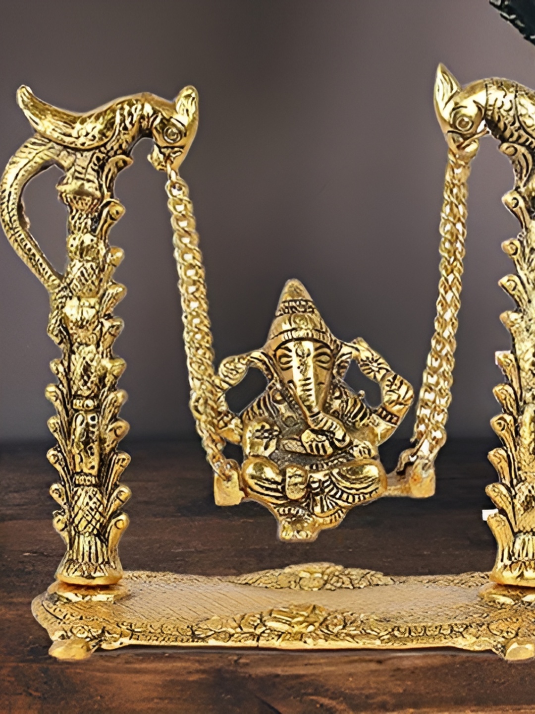 

Kridaykraft Gold Toned Religious Idol Showpiece