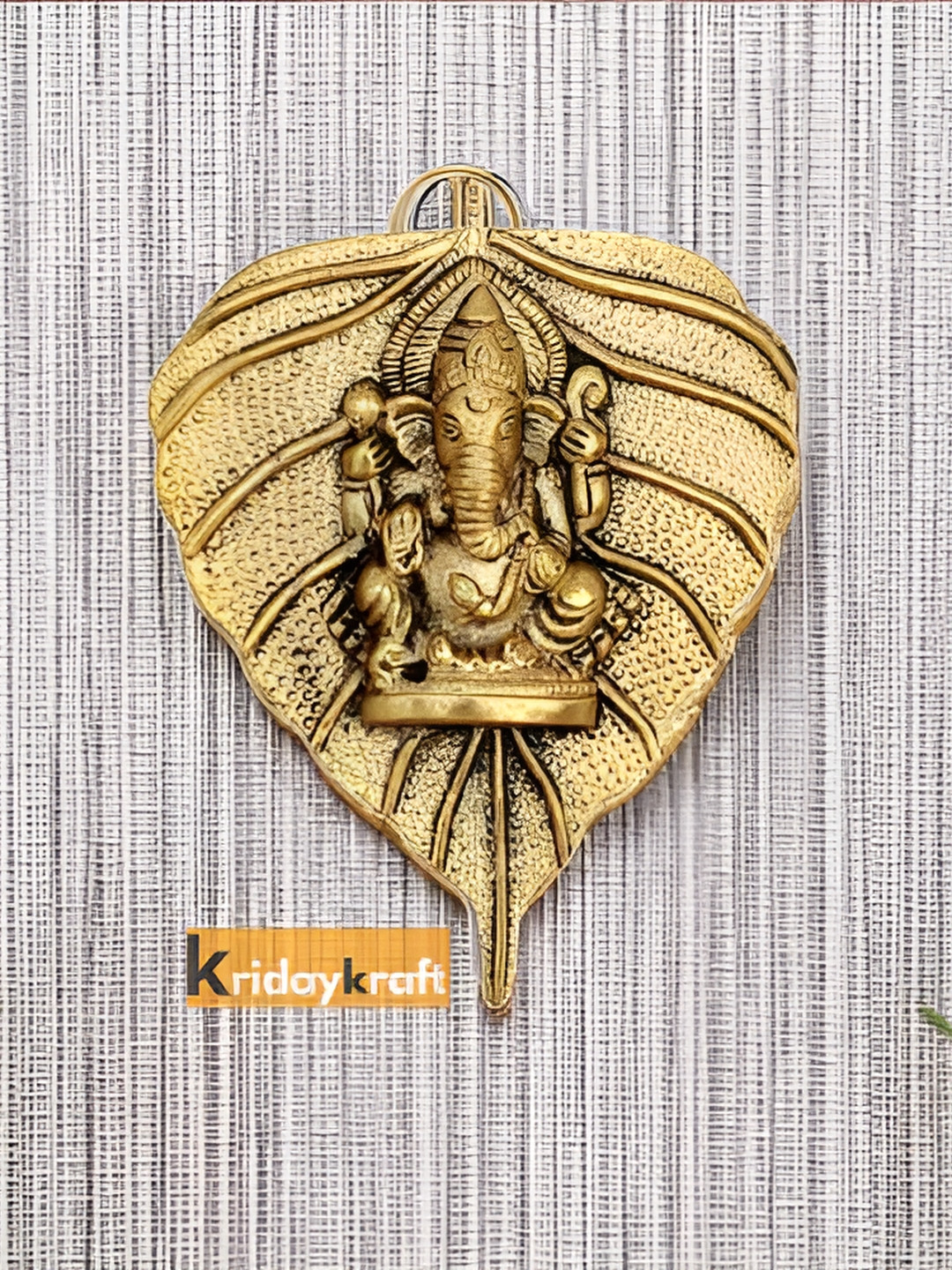

Kridaykraft Gold Toned Metal Religious Idol Showpiece