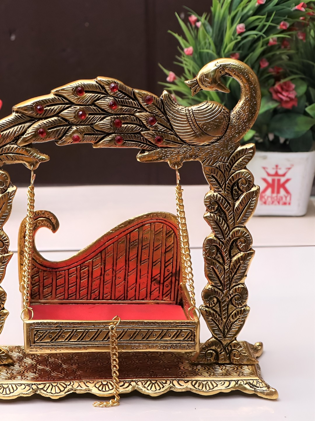 

Kridaykraft Gold Toned Curio Showpiece
