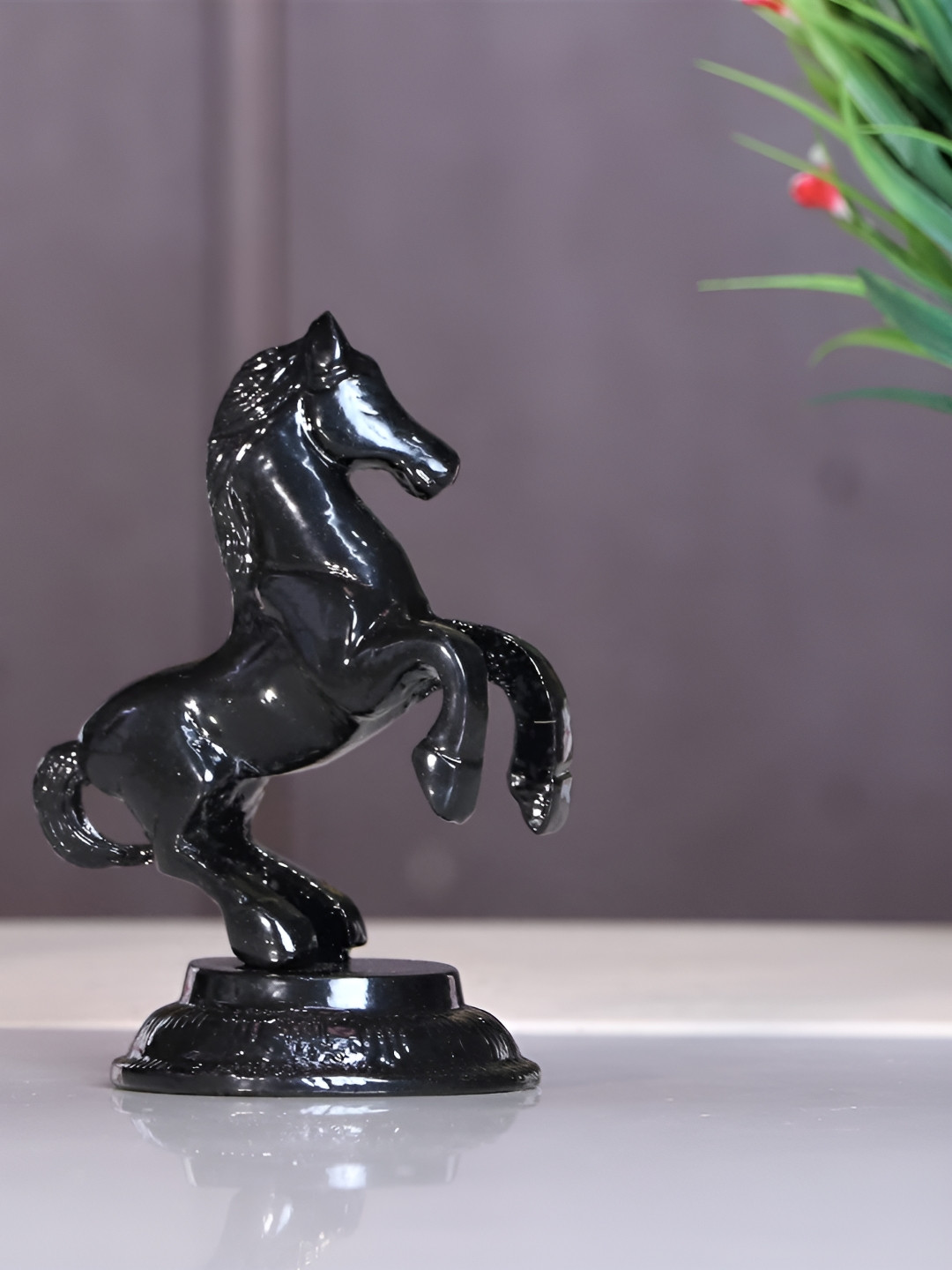 

Kridaykraft Black Horse Figurine Showpiece