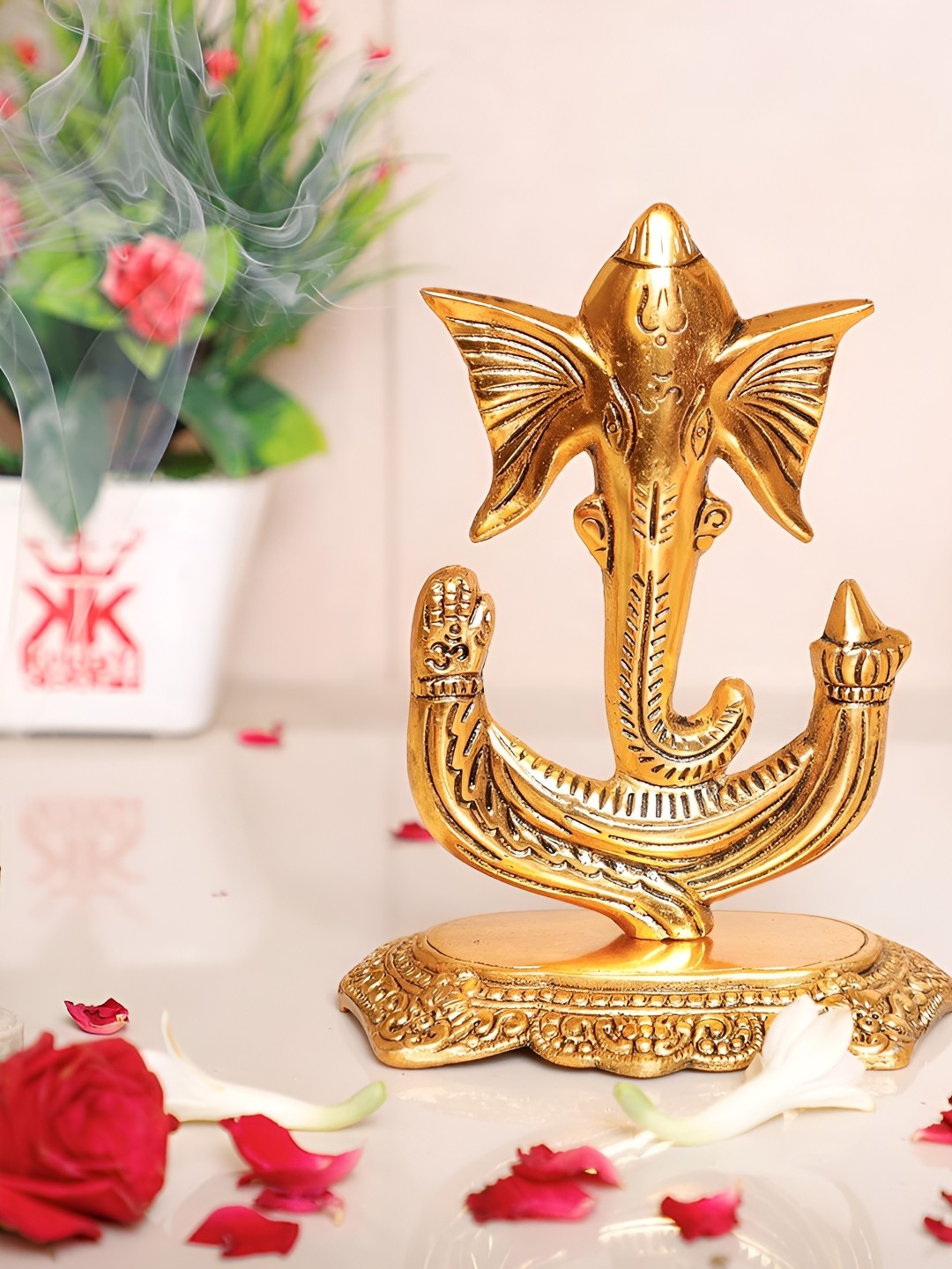 

Kridaykraft Gold-Toned Metal Small Idol Showpiece