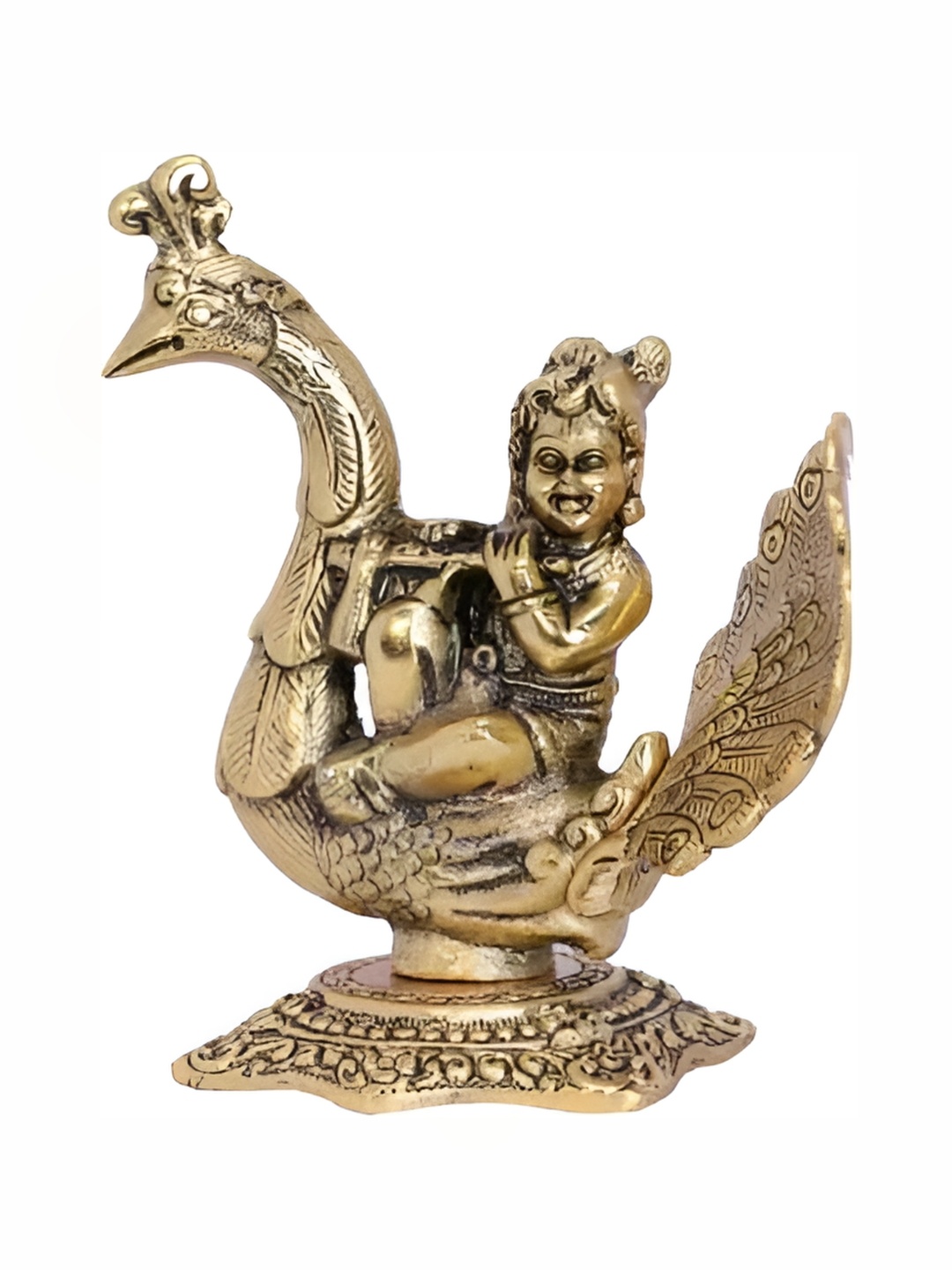 

Kridaykraft Gold Toned Metal Religious Idol Showpiece