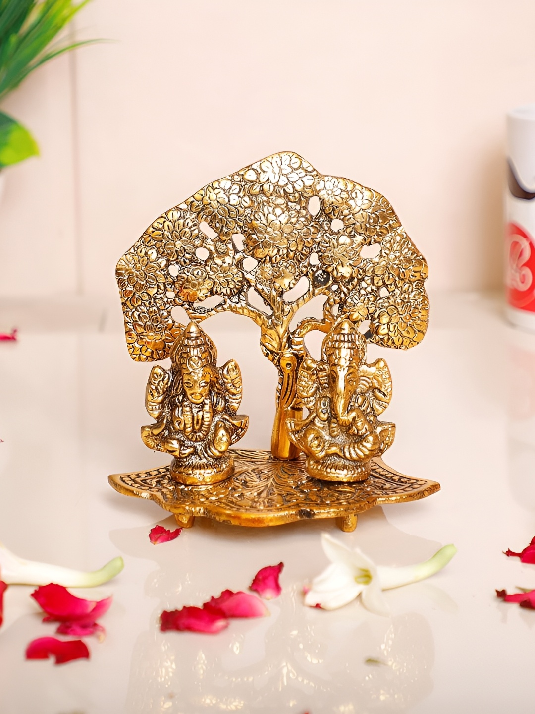 

Kridaykraft Gold Toned Metal Religious Idol Showpiece
