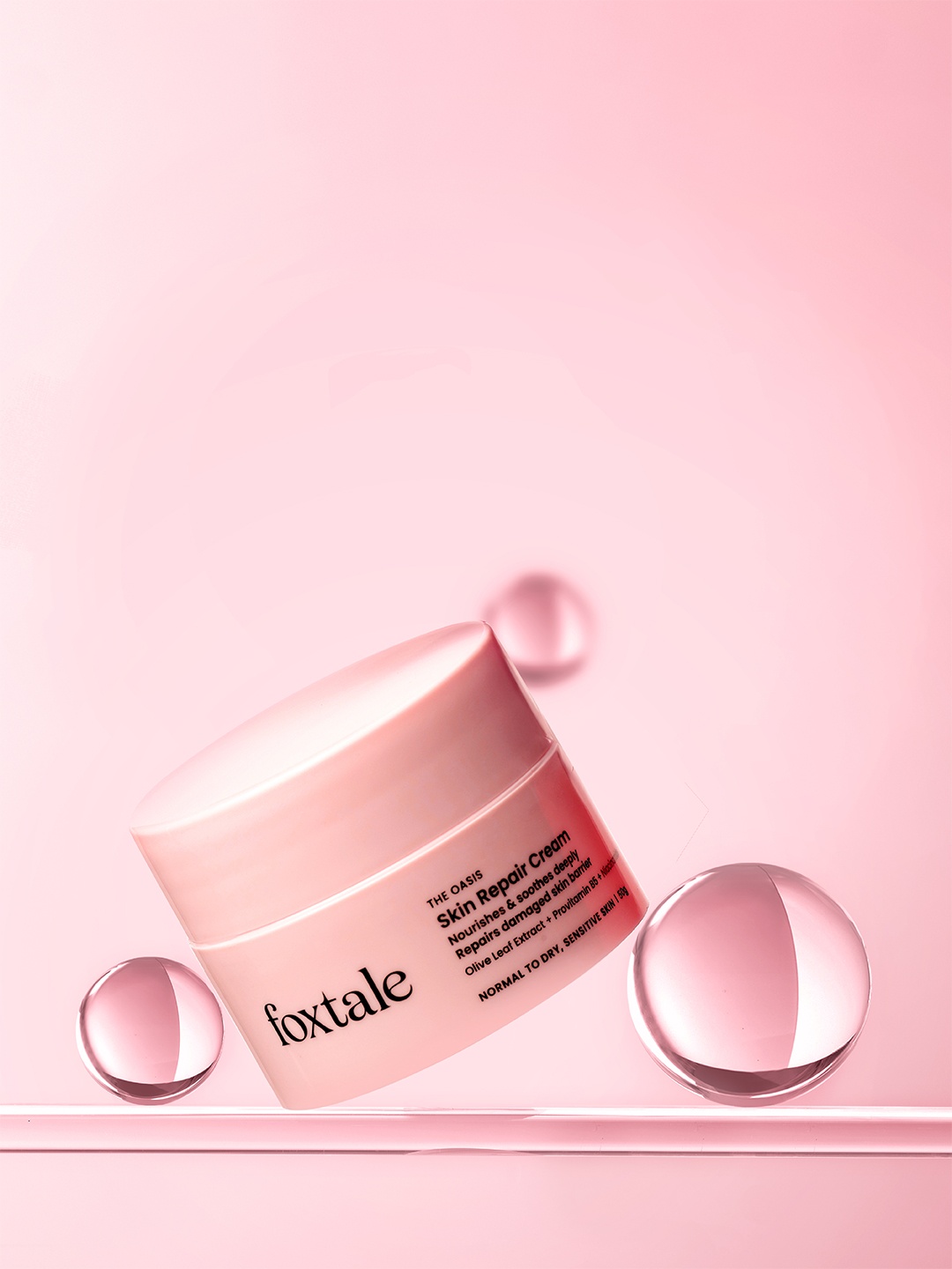 

FoxTale The Oasis Skin Repair Cream with Olive Leaf Extract - 50g, Pink