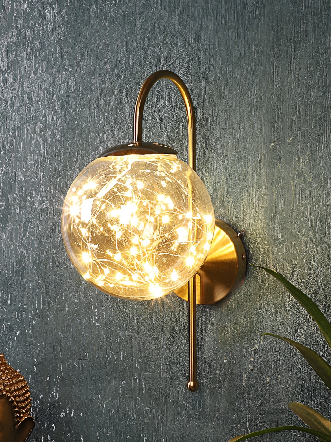 

ELIANTE Gold-Toned Iron Contemporary Spherical Shaped Wall Lamp
