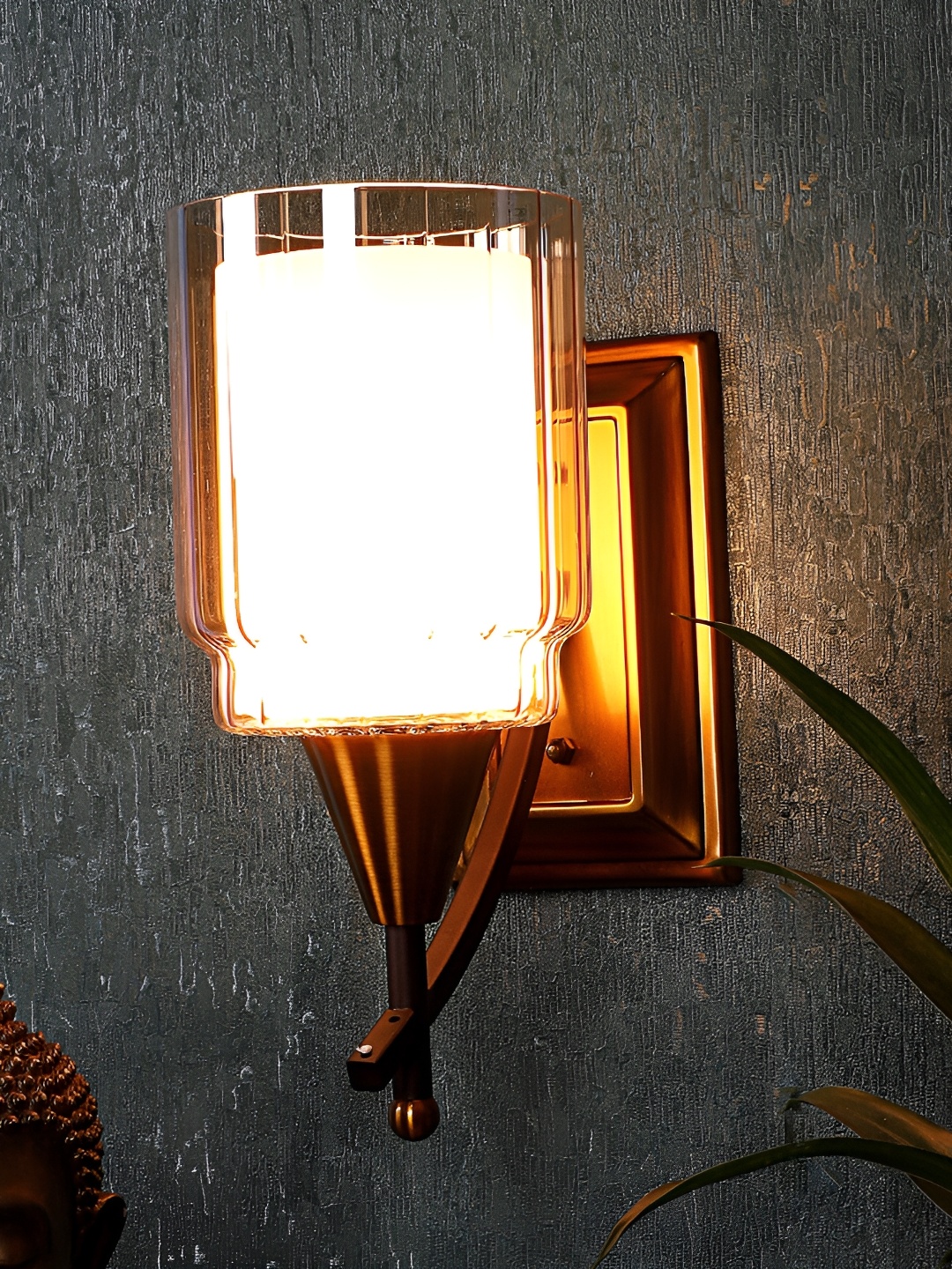 

ELIANTE Gold-Toned Iron Contemporary Cylinder Shaped Wall Lamp