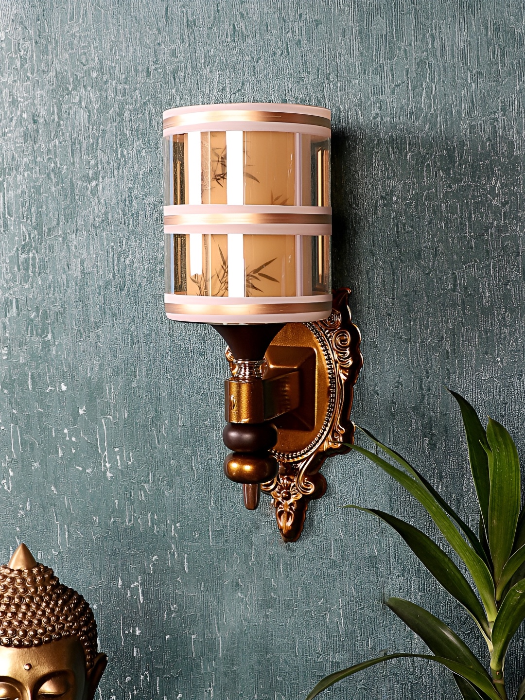 

ELIANTE Gold-Toned Iron Contemporary Cylinder Shaped Wall Lamp