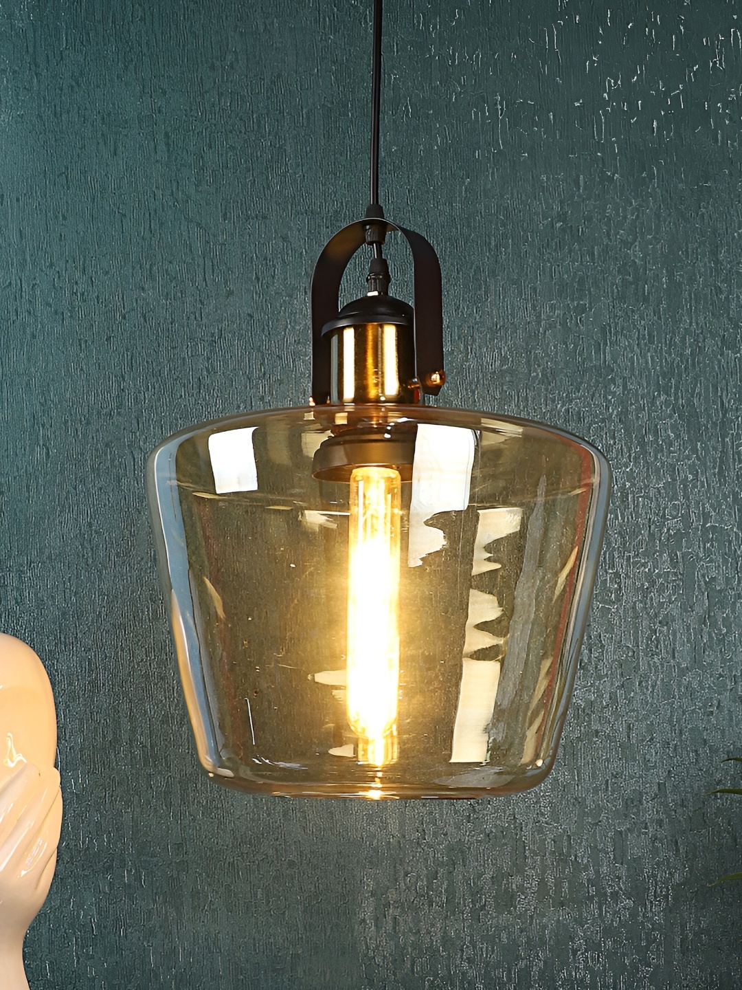 

ELIANTE Gold Toned Glass Contemporary Ceiling Lamp